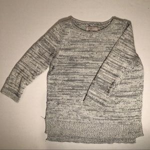 LOFT Grey and white sweater sz M